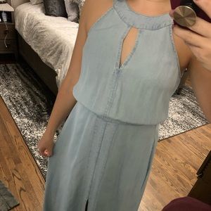 ✨SOLD✨ New York & Company Denim Halter Maxi Dress